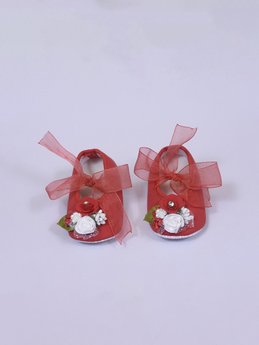 

BAESD Girls Cotton Booties, Red