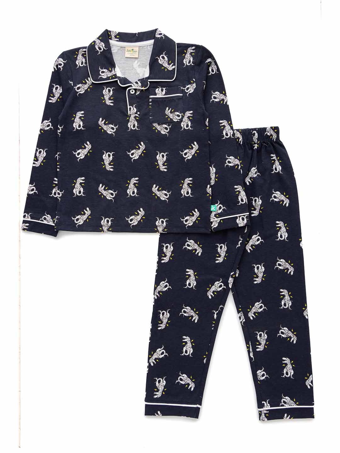

JusCubs Boys Animal Printed Night suit, Navy blue