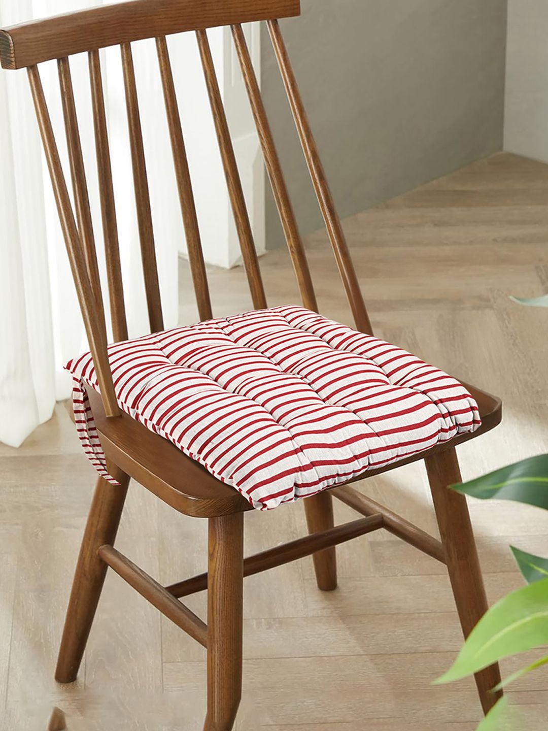 

Kuber Industries Maroon & Green 2 Pieces Printed Cushion Chair Pads
