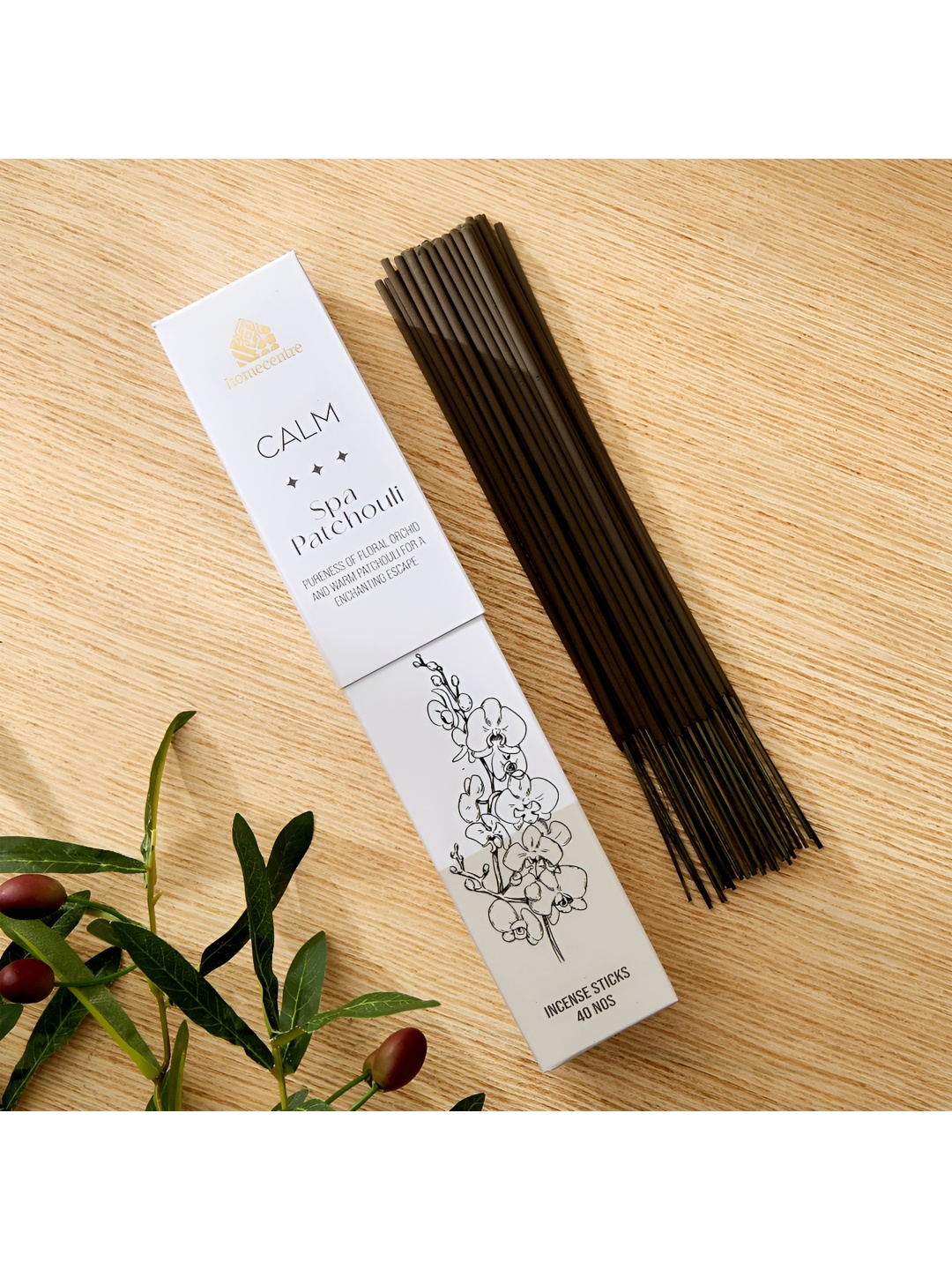 

Home Centre Brown & White 40 Pieces Spa Patchouli Incense Sticks, Grey