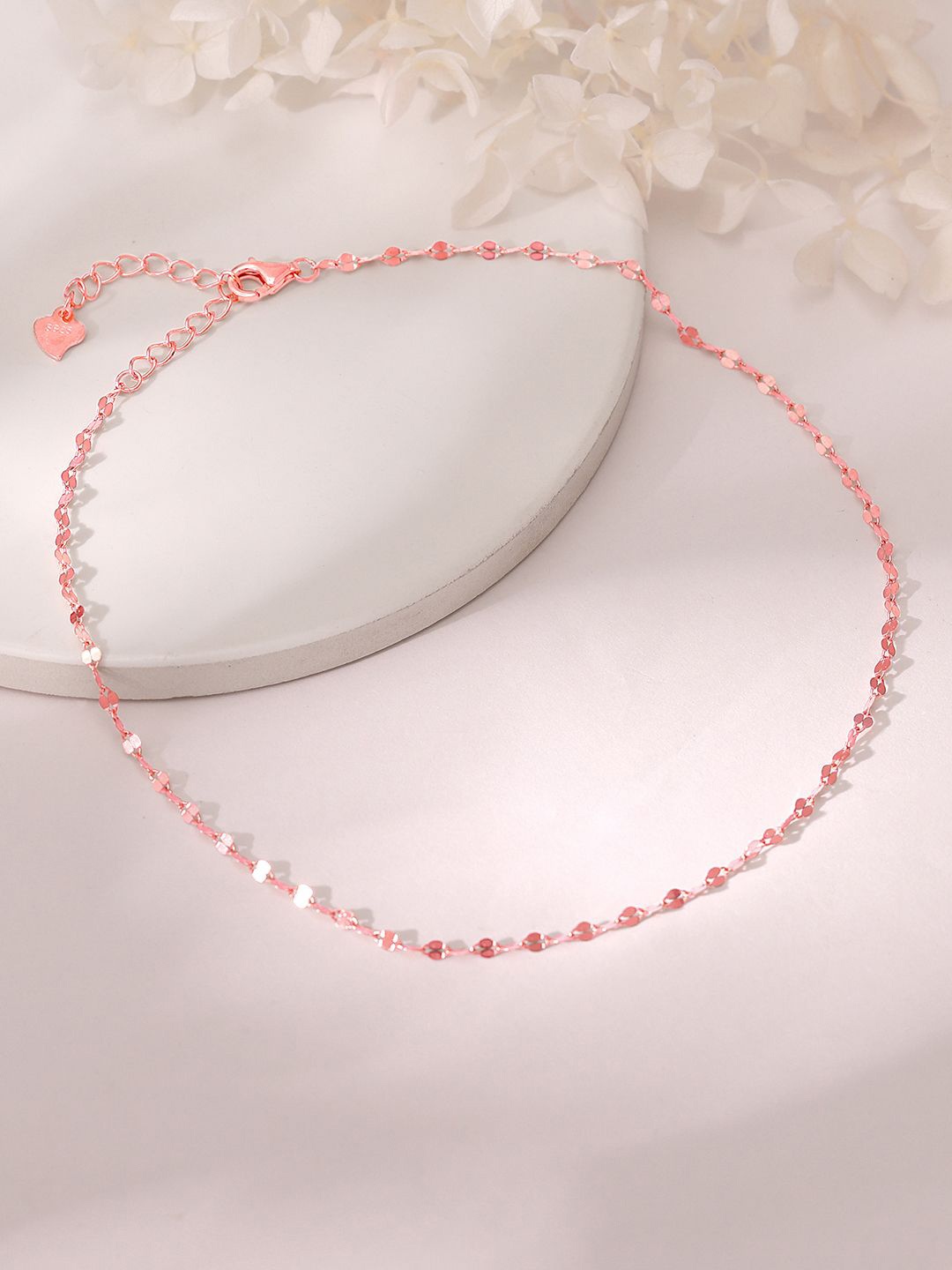 

GIVA 925 Sterling Silver Rose Gold-Plated Single Anklet