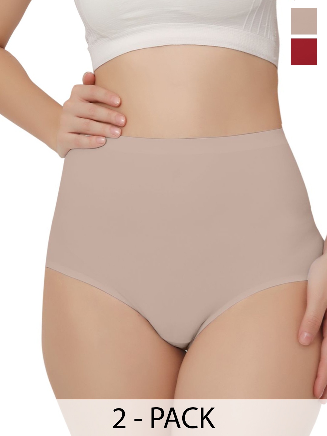 

Bella Voste Pack Of 2 Tummy Control Women Shapewear, Brown