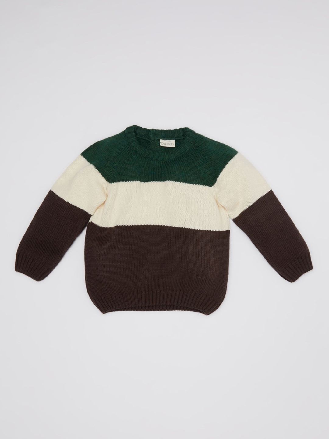 

DeFacto Boys Colourblocked Pullover, Green