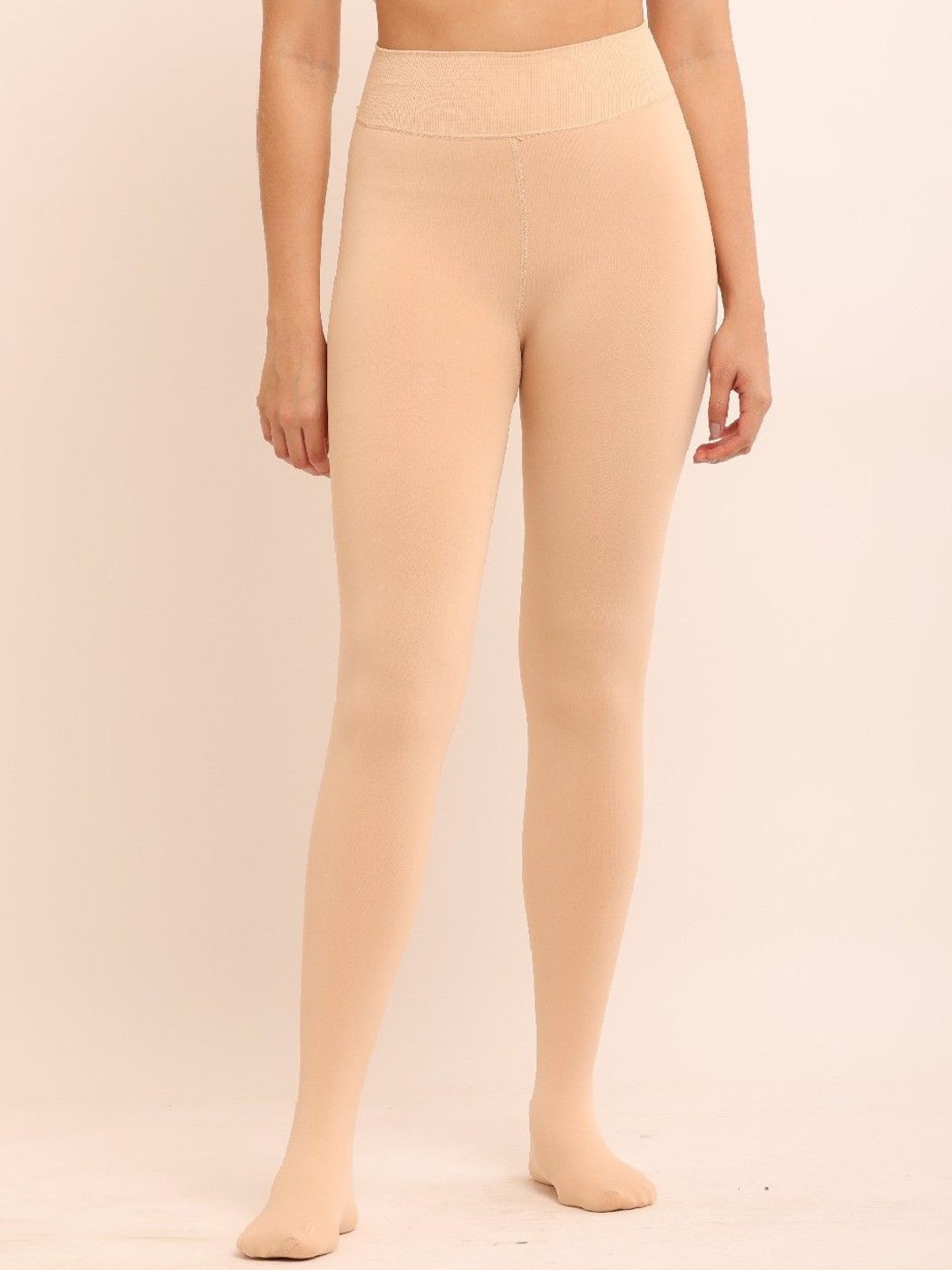 

Poftik Thigh-High Sheered Warm Stockings, Beige