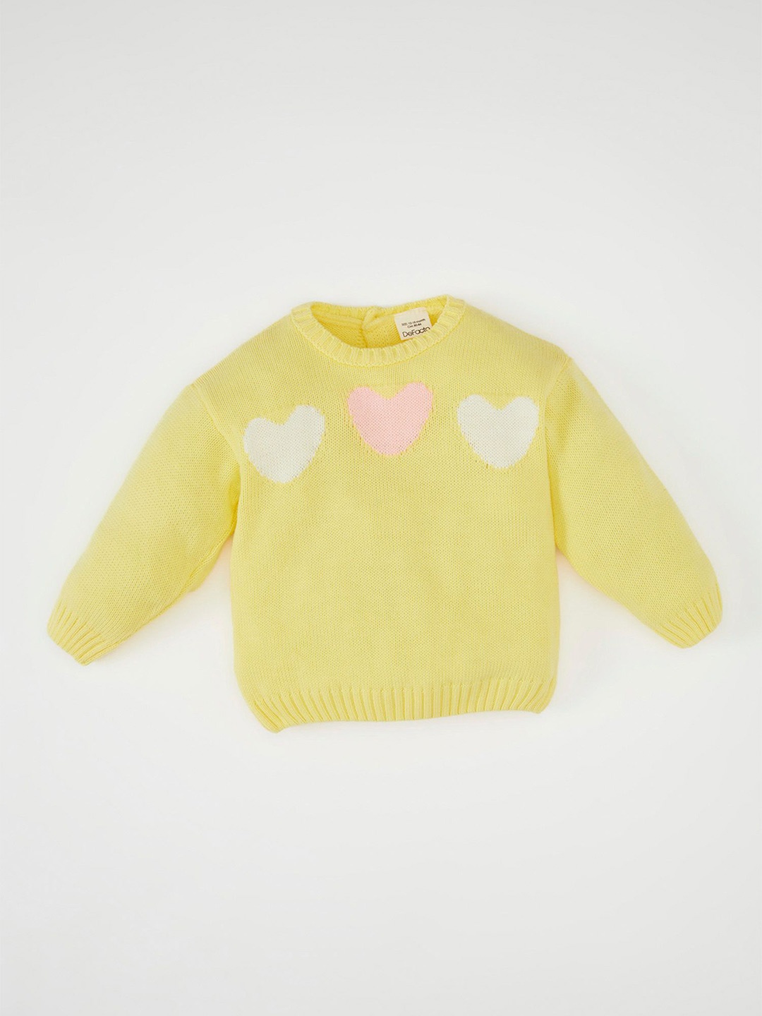

DeFacto Girls Printed Pullover, Yellow