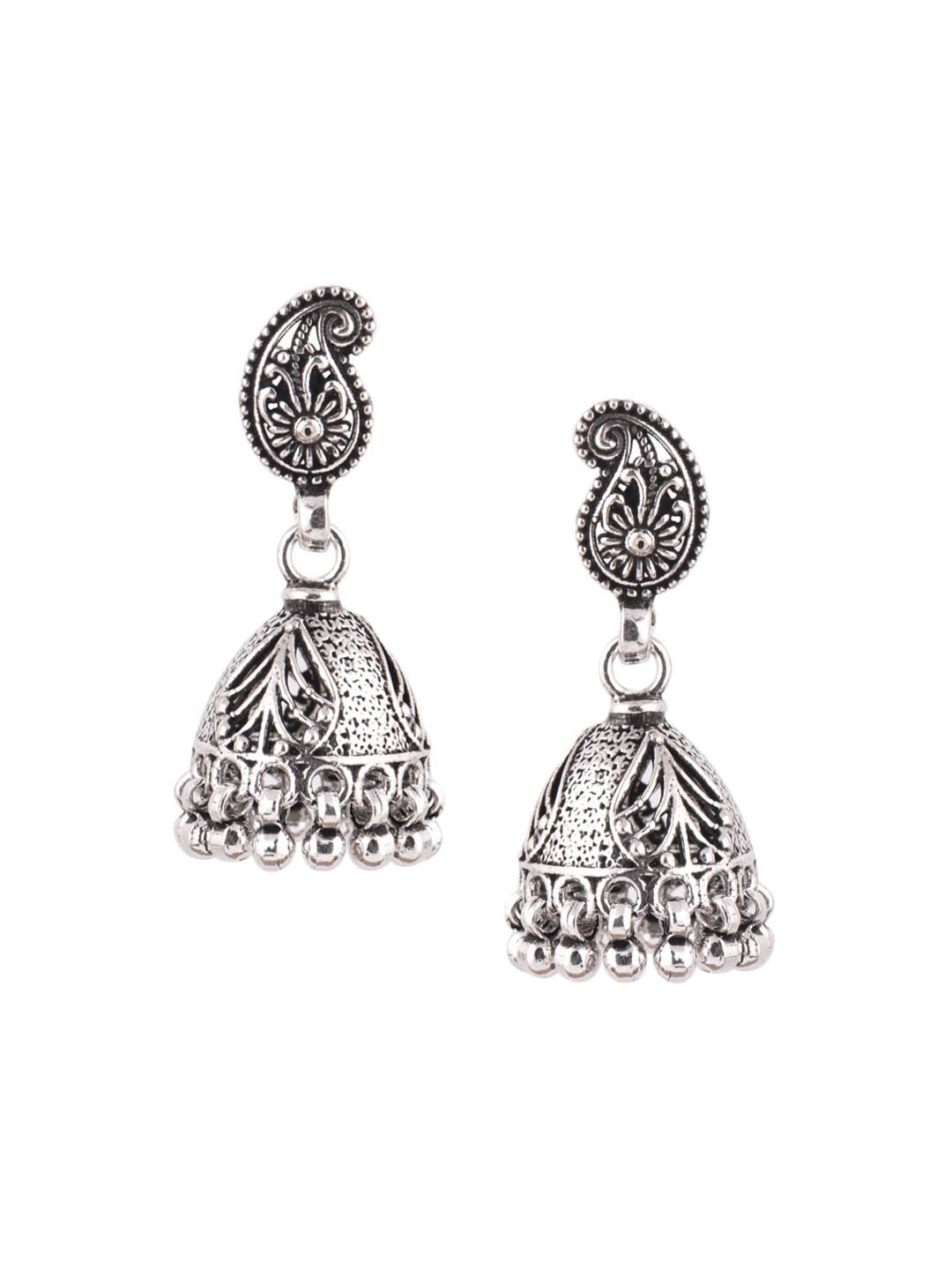 

Indianshelf 92.5 Sterling Silver Jhumkas