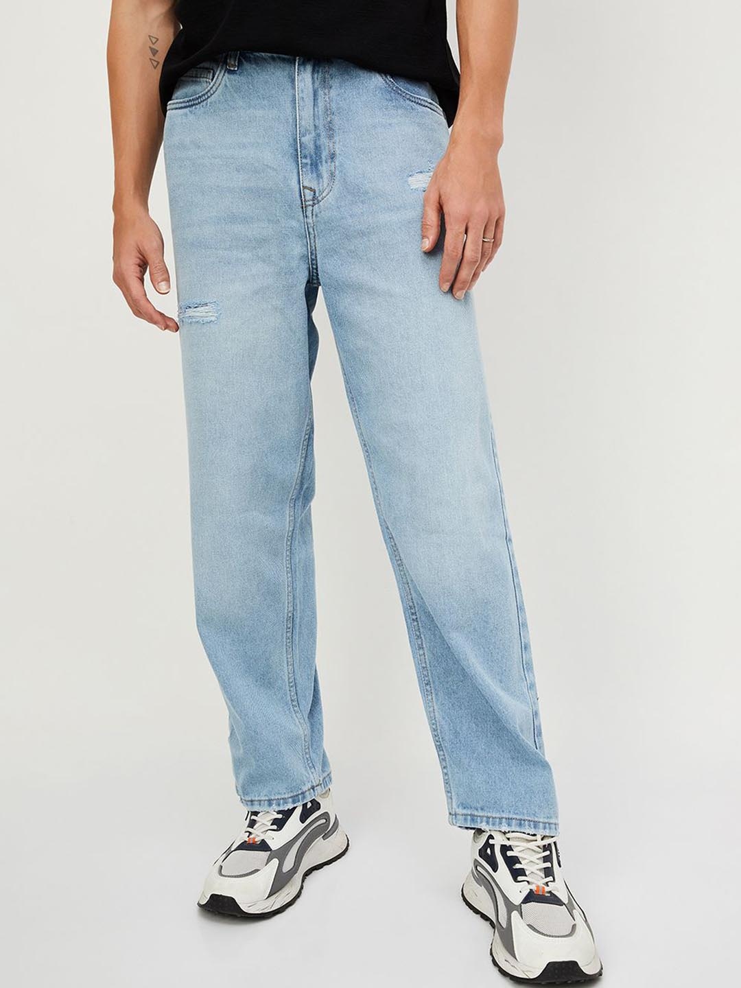 

max Men Highly Distressed Heavy Fade Jeans, Blue