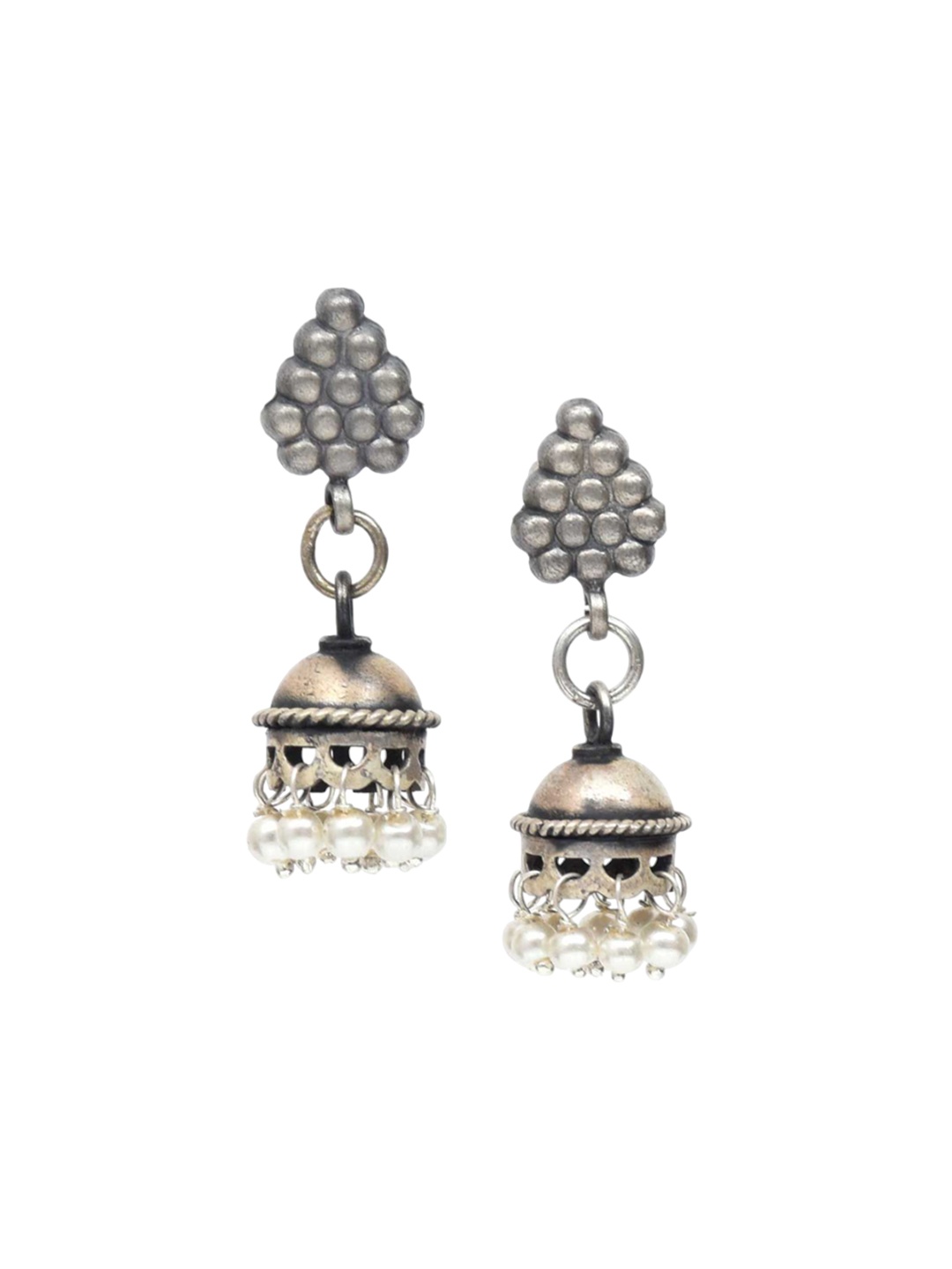 

Indianshelf 92.5 Sterling Silver Contemporary Jhumkas