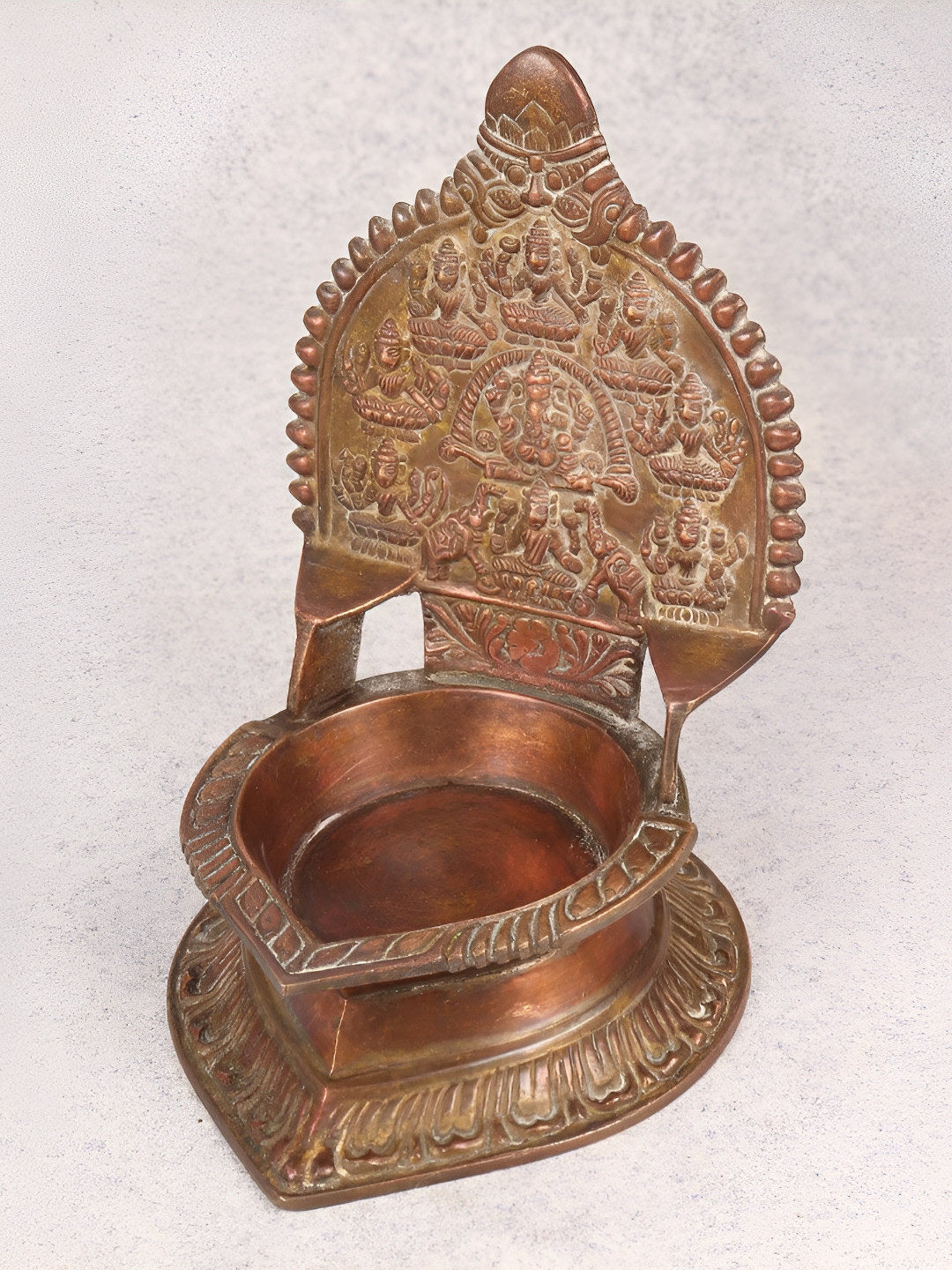 

Indianshelf Bronze and Black Textured Brass Pooja Diwali Deepam Diya