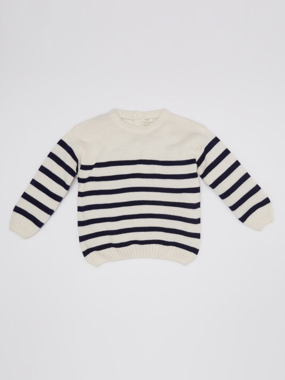 

DeFacto Boys Striped Pullover, White