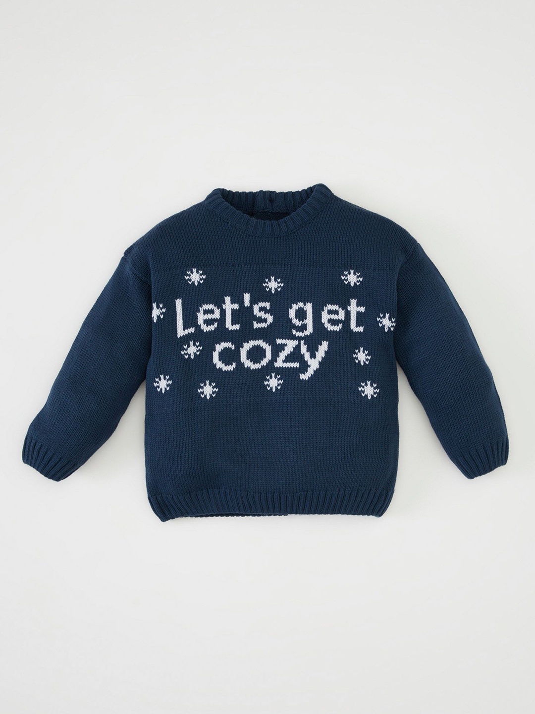 

DeFacto Boys Typography Printed Pullover, Navy blue