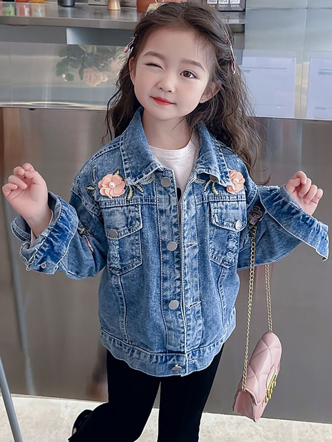 

StyleCast x Revolte Girls Outdoor Denim Jacket, Blue