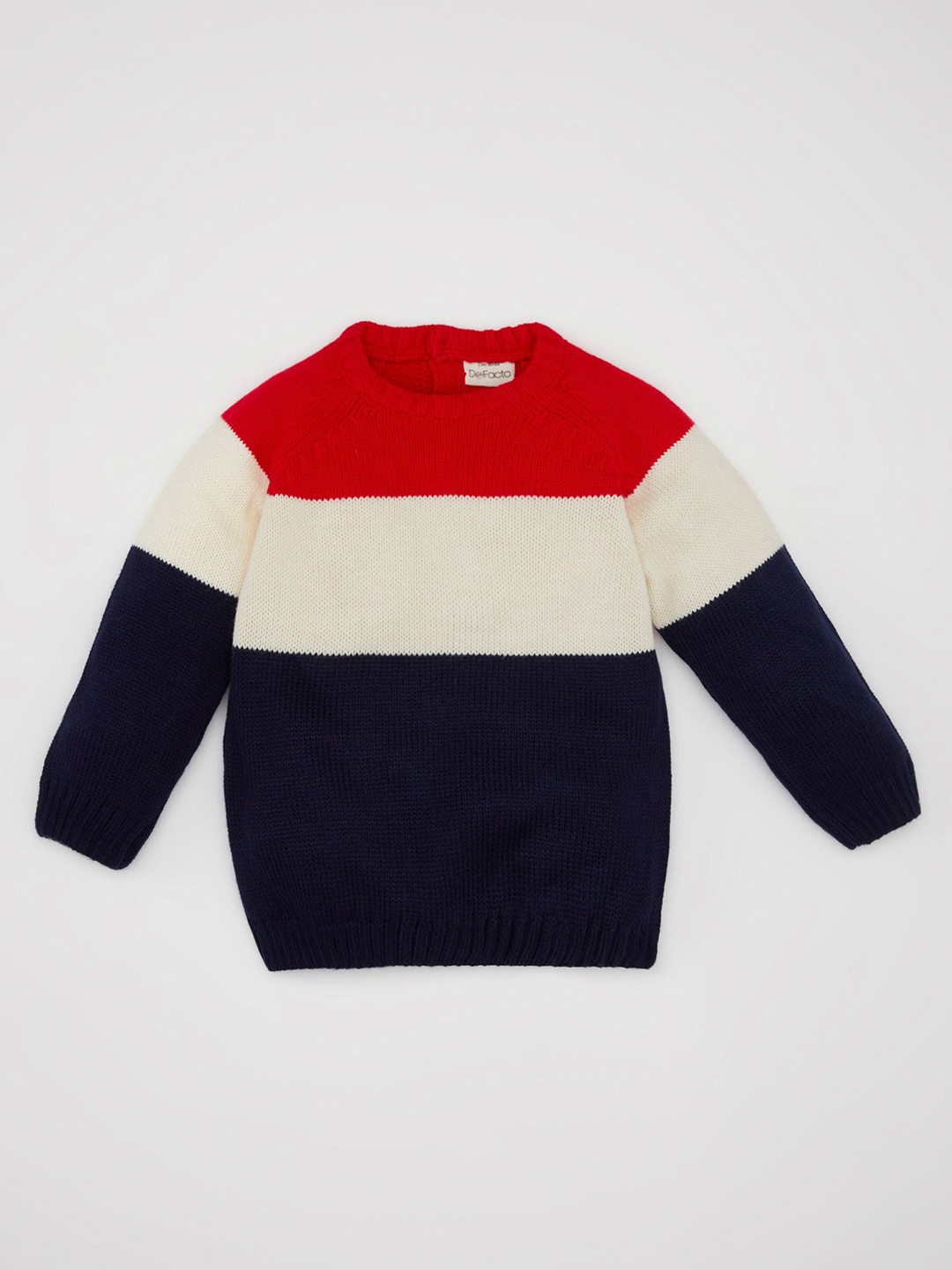 

DeFacto Boys Colourblocked Pullover, White