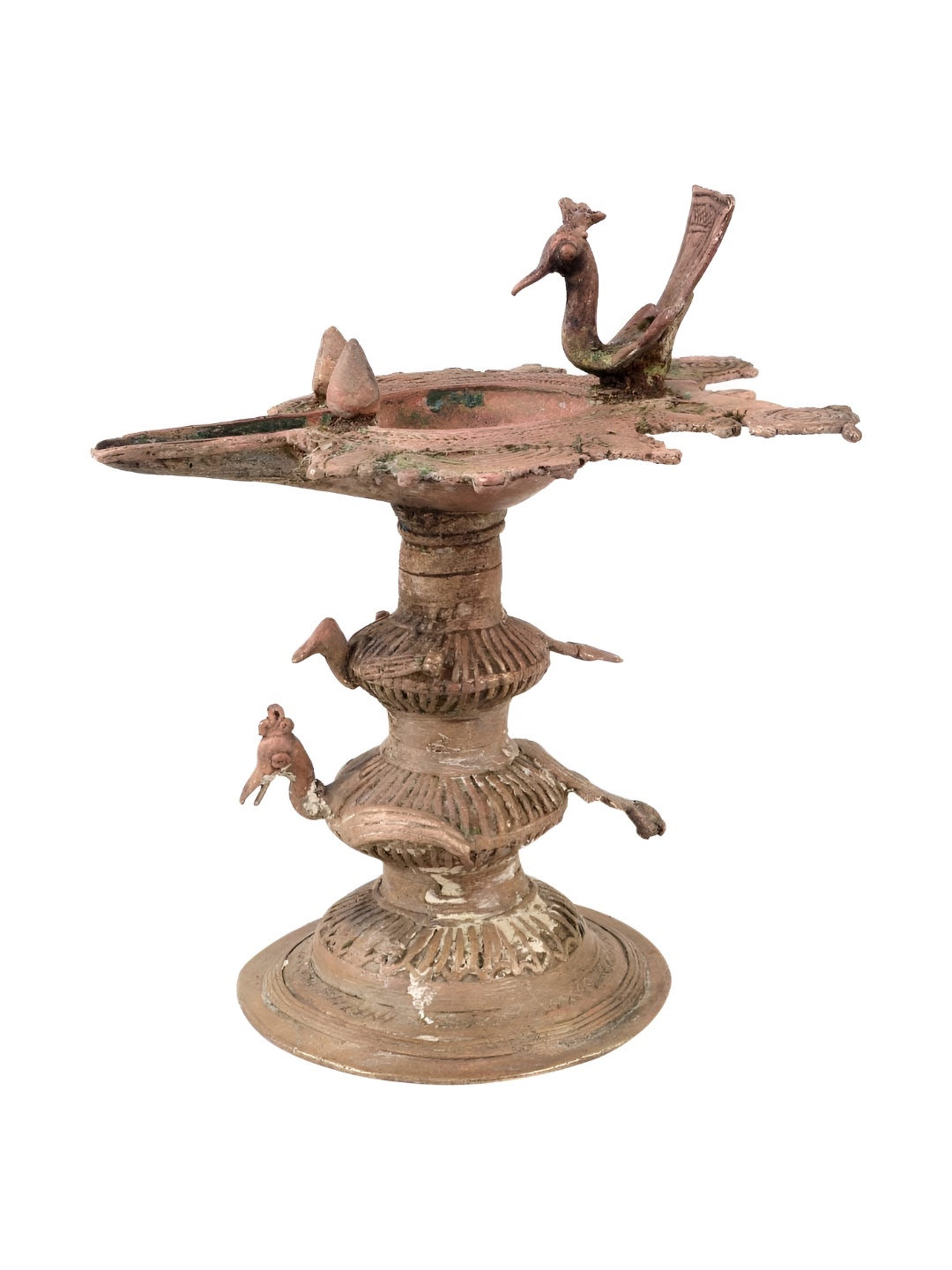 

Indianshelf Bronze Toned Textured Brass Pooja Diya
