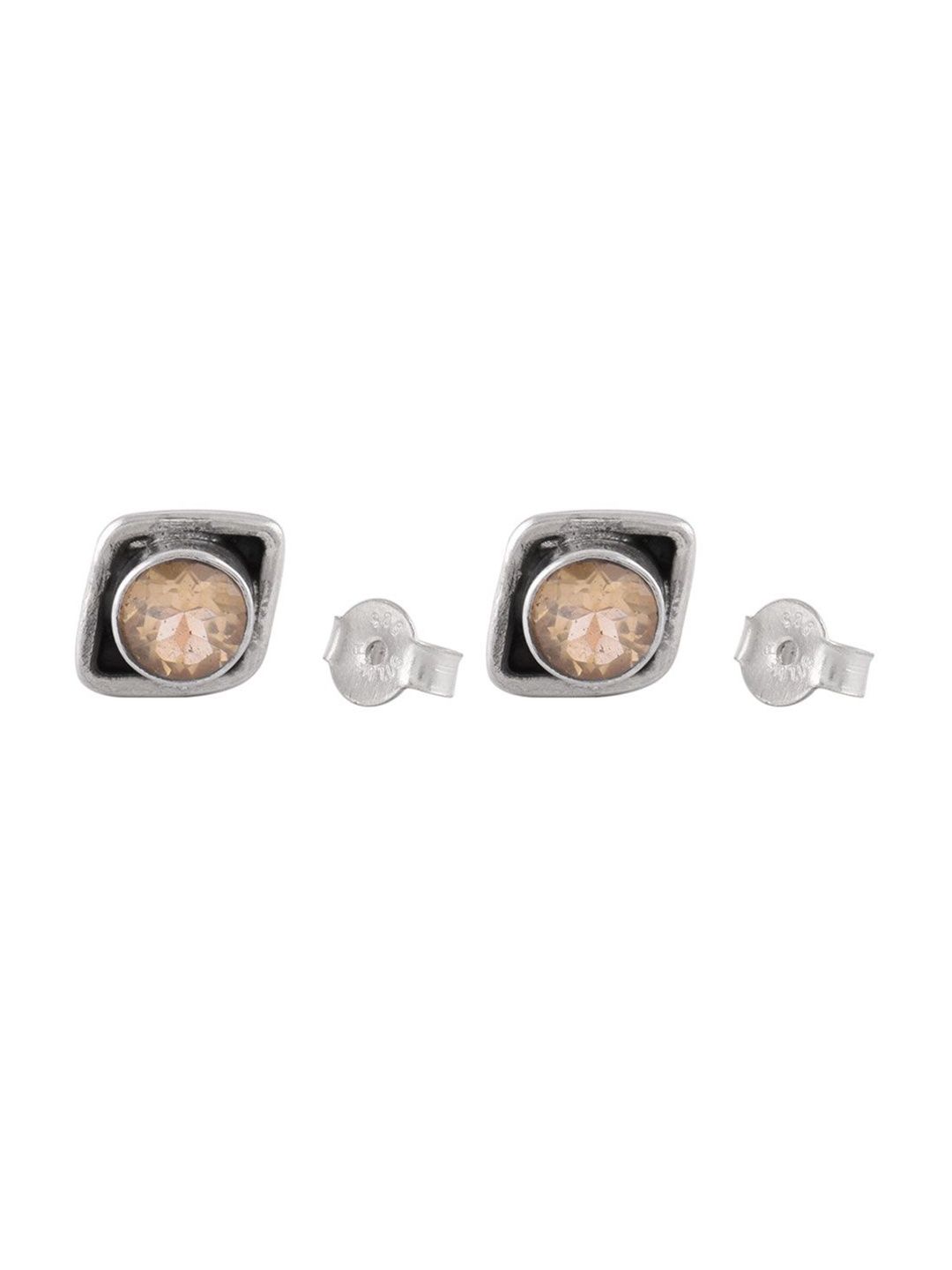 

Indianshelf 92.5 Sterling Silver Artificial Stones Studs