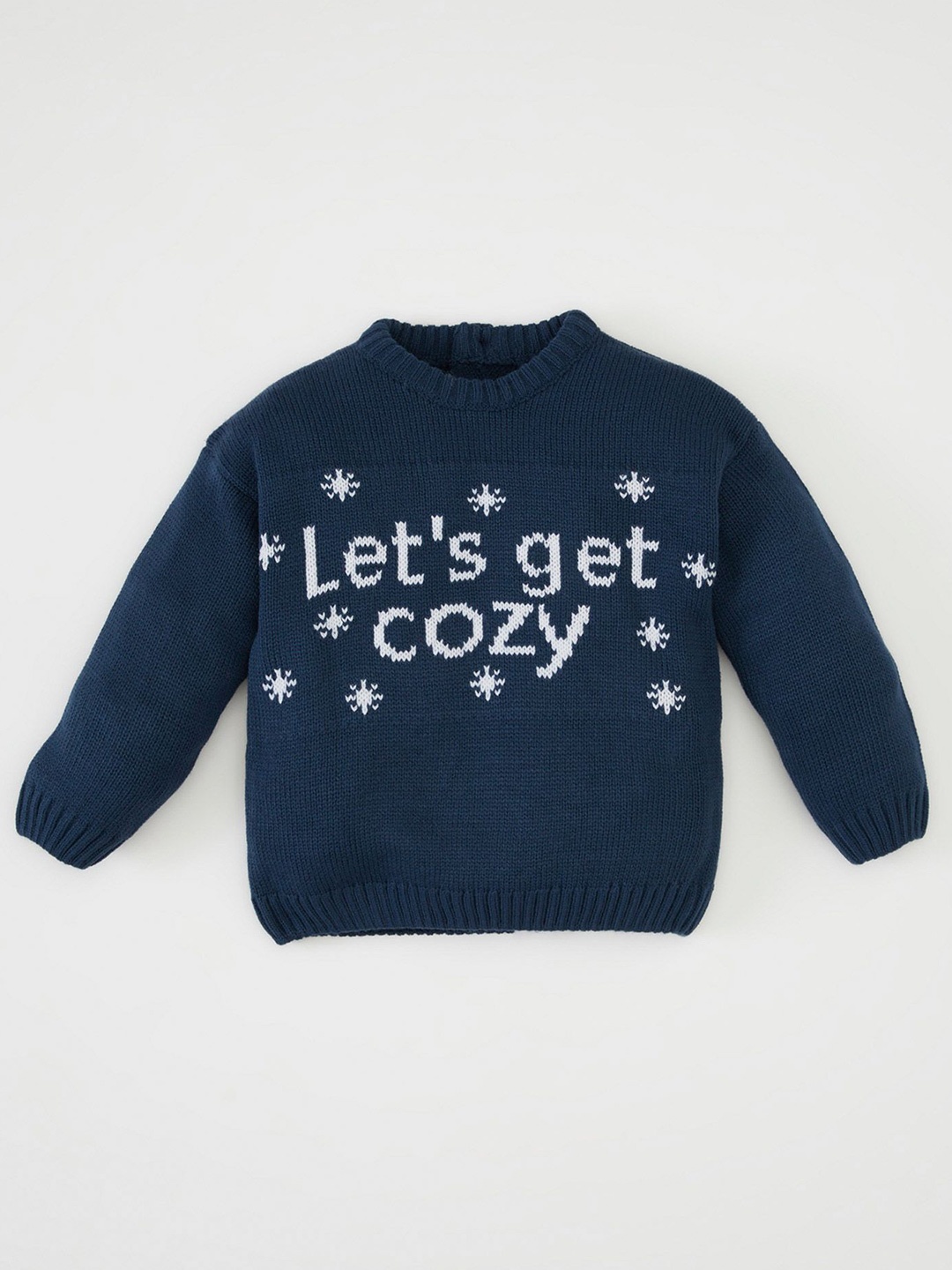 

DeFacto Boys Typography Printed Pullover, Blue