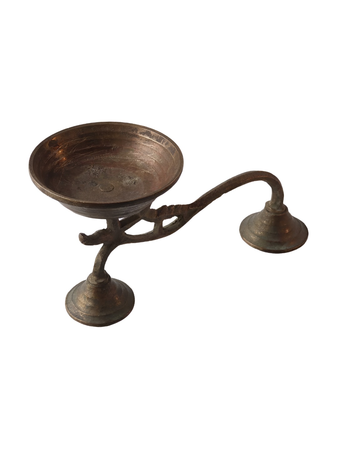 

Indianshelf Bronze Toned Textured Brass Pooja Diya