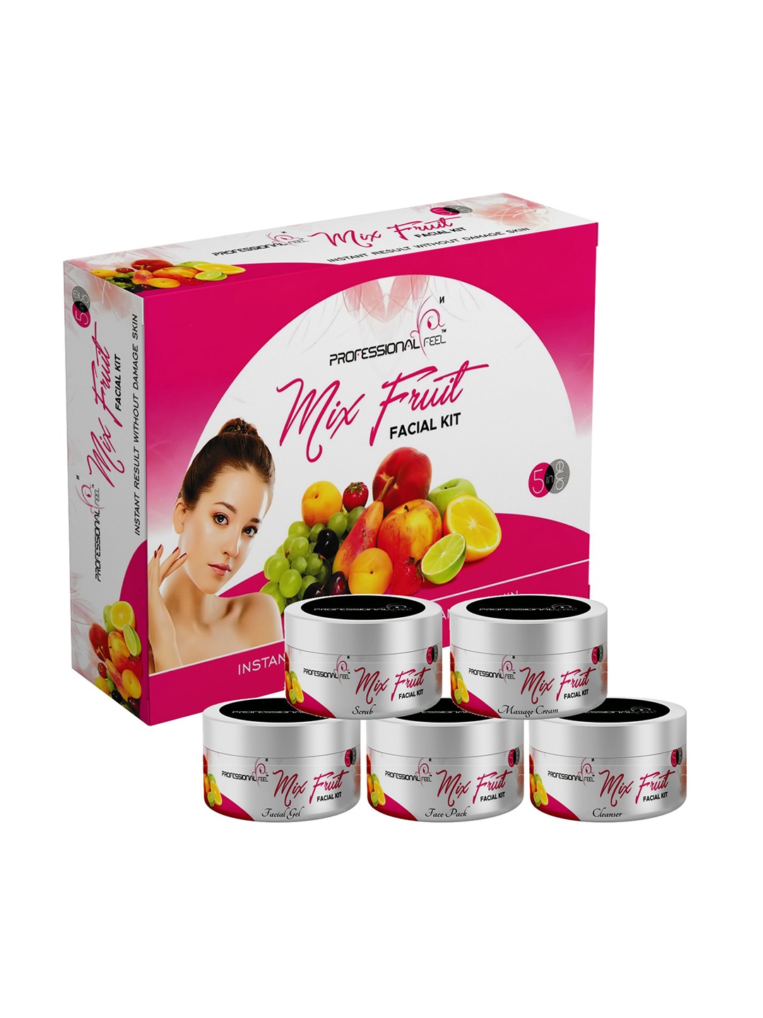 

PROFESSIONAL FEEL Mix Fruit Facial Kit- 250 g, Pink
