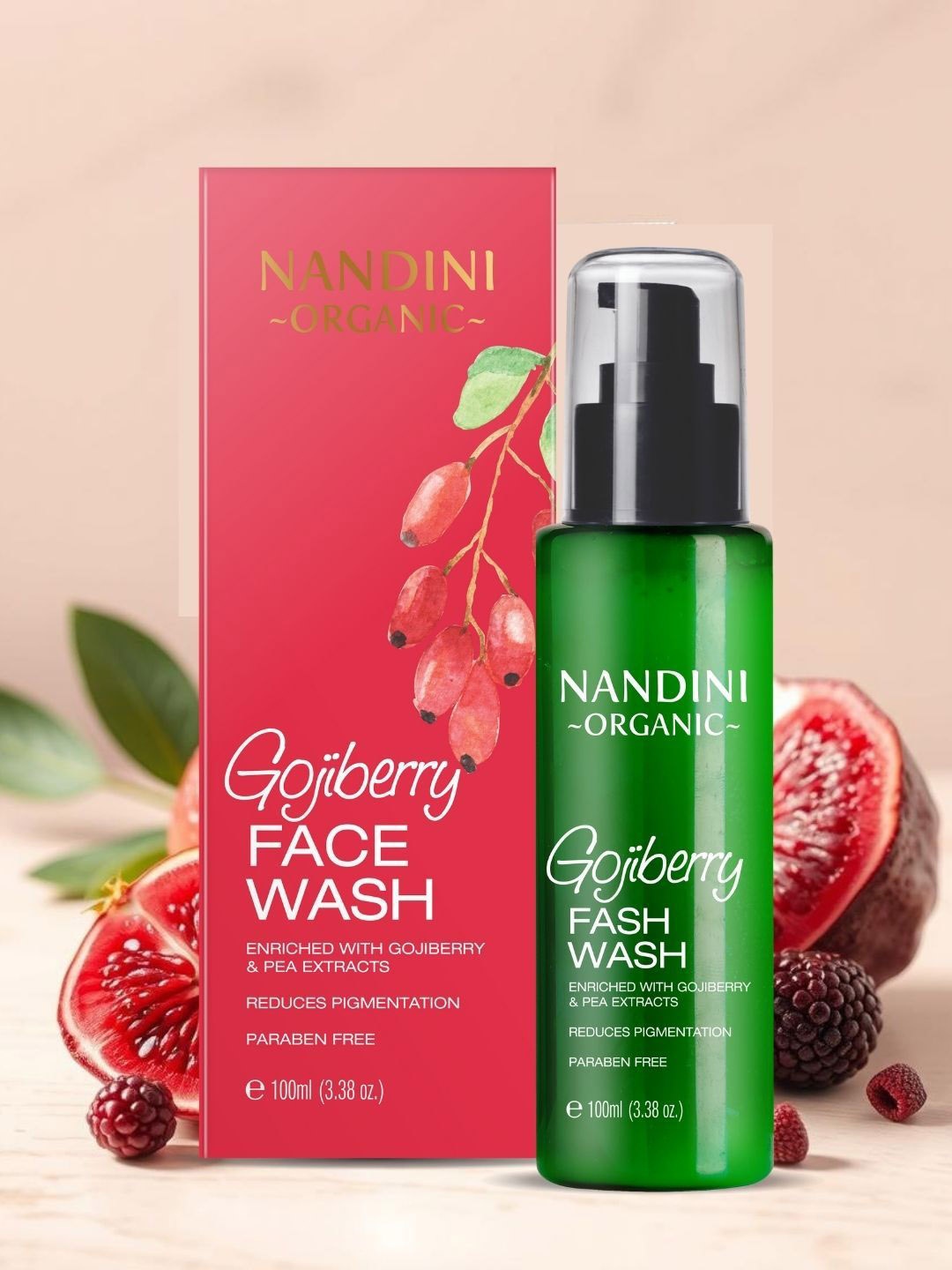 

Nandini Organic Gojiberry Face Wash Enriched With Pea Extracts-100ml, Red