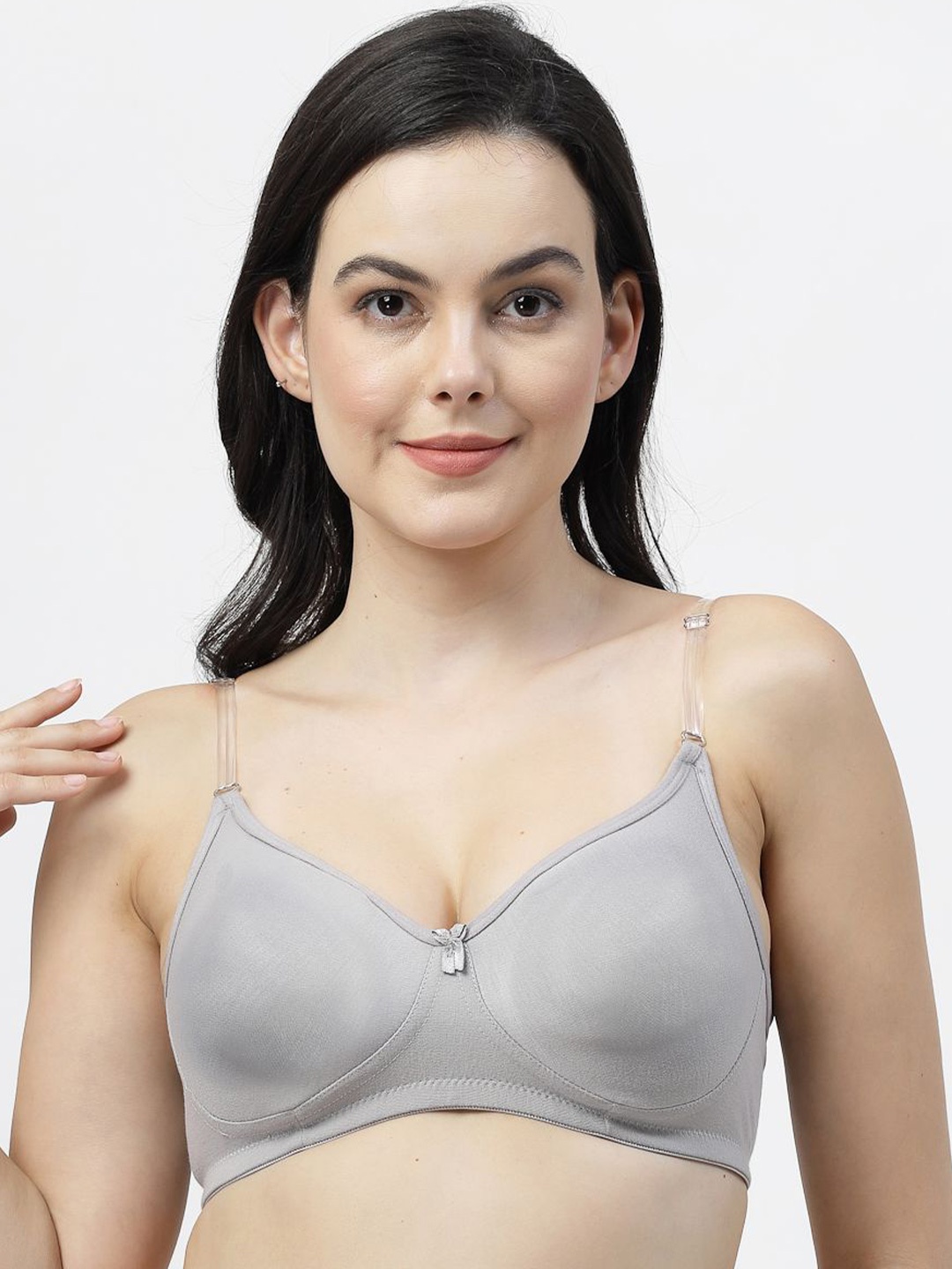 

SHYAM SONS FLAIR Full Coverage Seamless Non Padded T-Shirt Bra, Grey