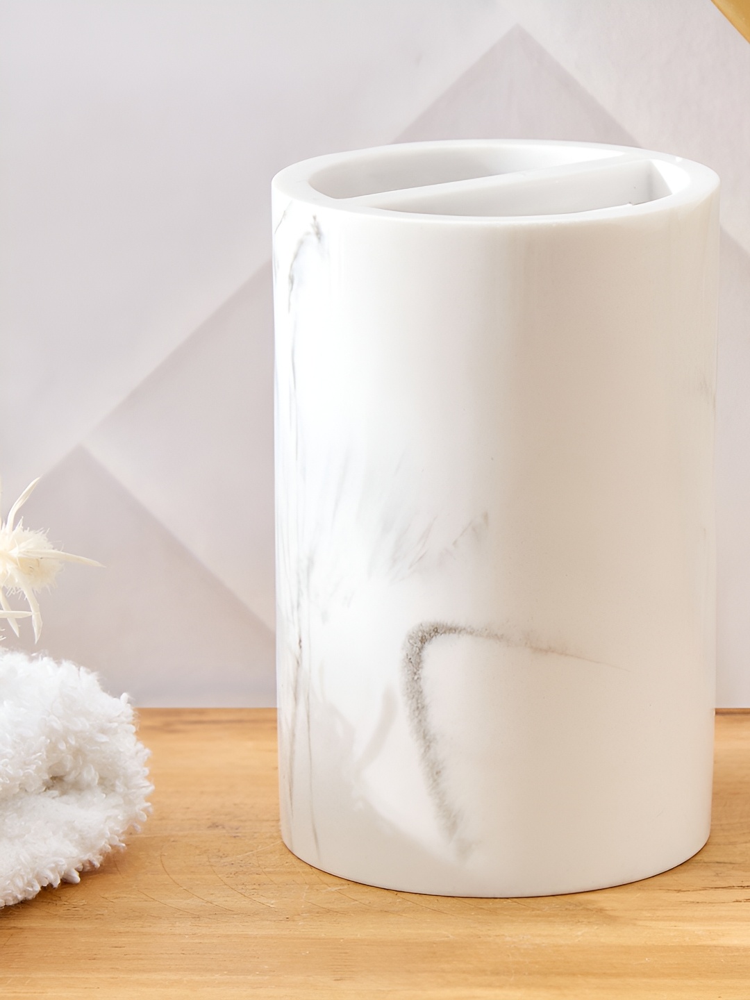 

Home Centre White Toothbrush Holder