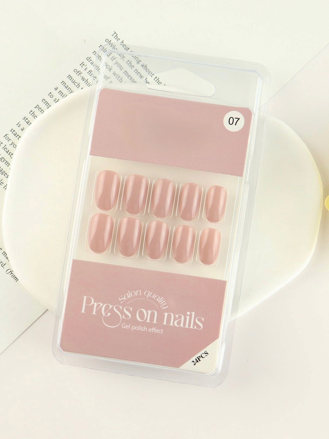 

RANORE Set Of 24 Artificial Reusable Press On Nails Shade-07, Beige