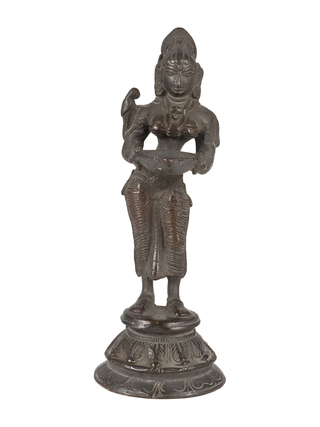 

Indianshelf Bronze and Black Textured Brass Pooja Diya