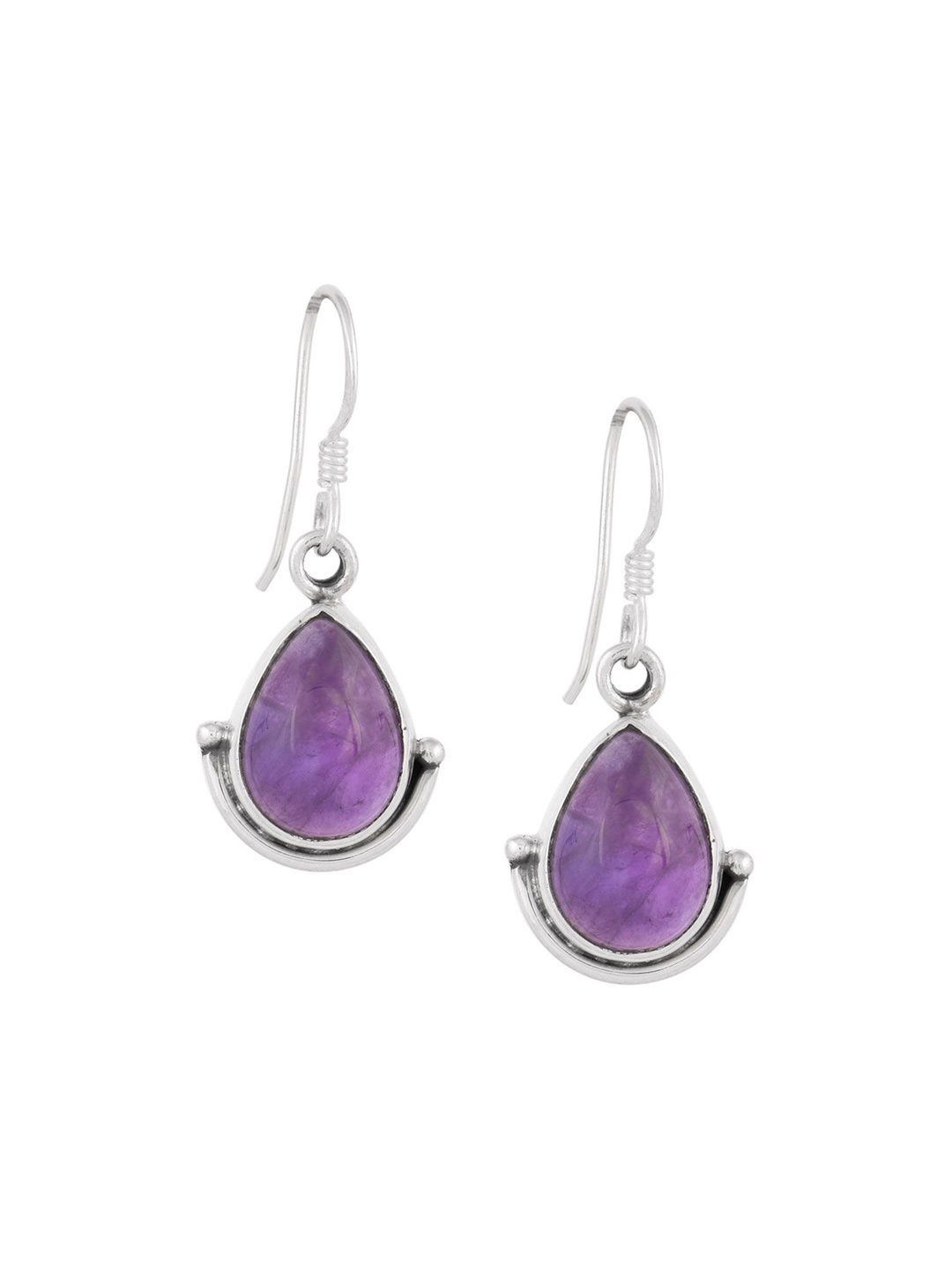 

Indianshelf 92.5 Sterling Silver Contemporary Stone Studded Drop Earrings