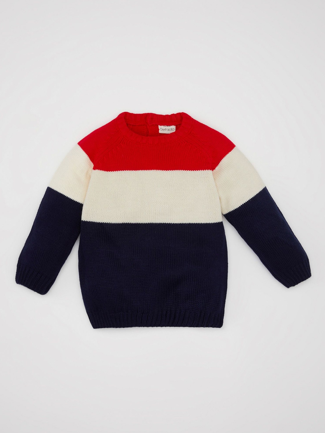 

DeFacto Boys Colourblocked Pullover, Navy blue