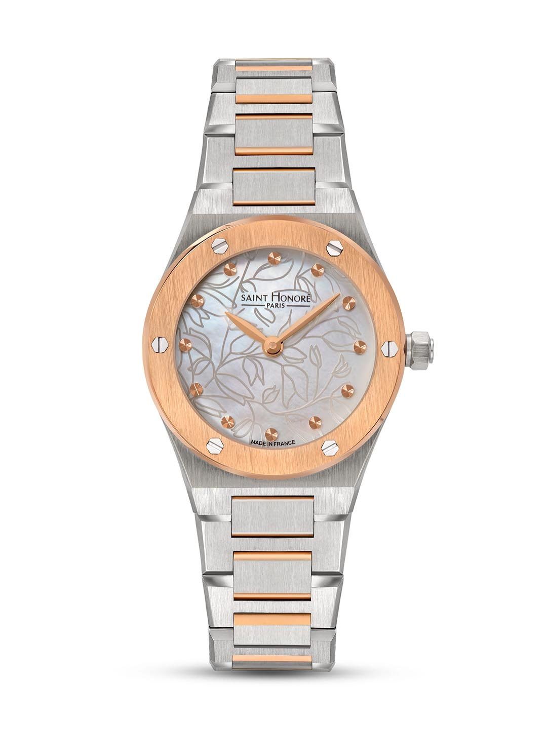 

SAINT HONORE PARIS Women Stainless Steel Bracelet Style Analogue Watch NH721125-6YBIR, Rose gold