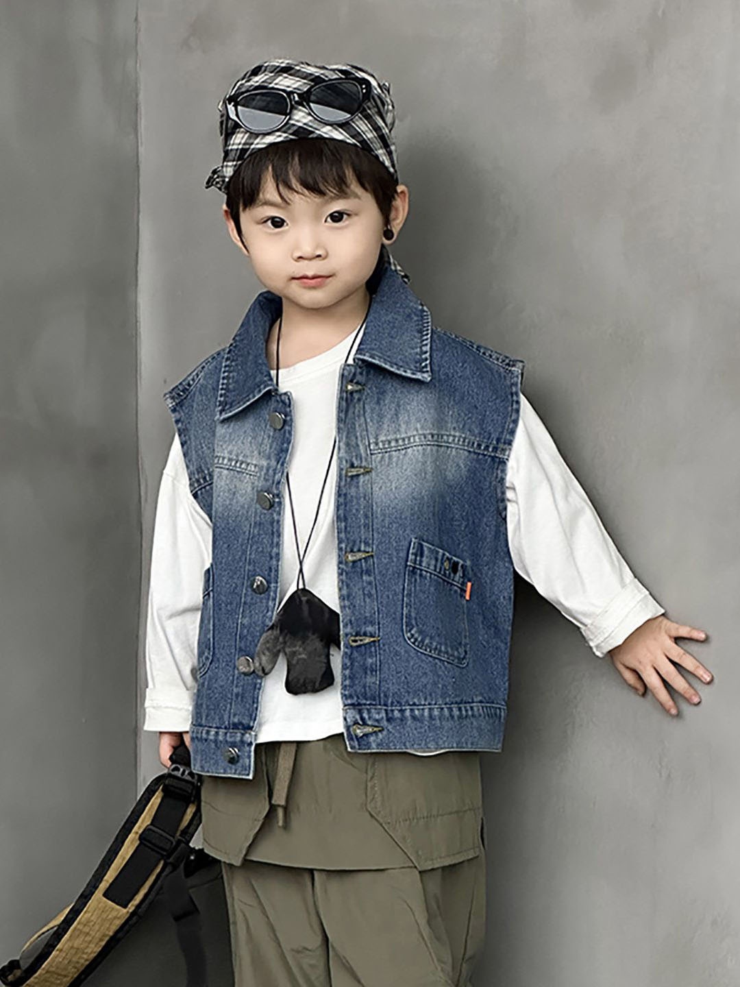 

StyleCast x Revolte Boys Outdoor Solid Open Front Denim Jacket, Blue