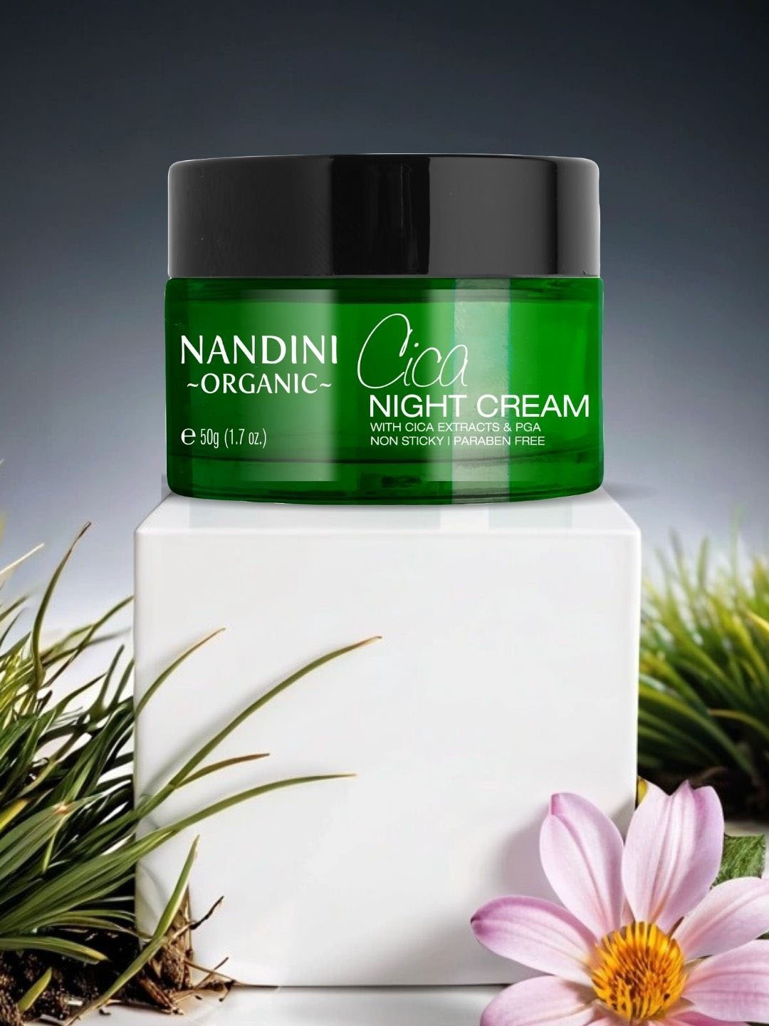 

Nandini Organic Cica Night Cream-50g, Green