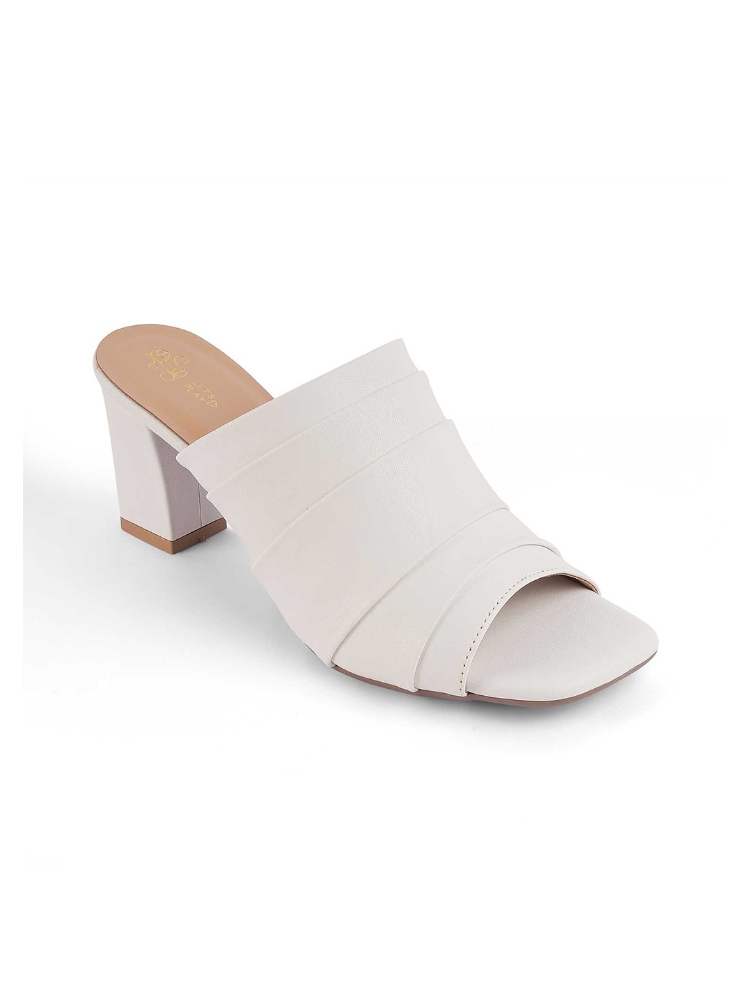 

Tresmode Women Solid Block Heels Sandals, White