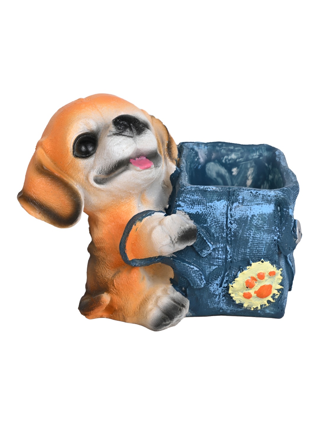 

Vikarafty Brown & Off White Dog Figurine Showpiece