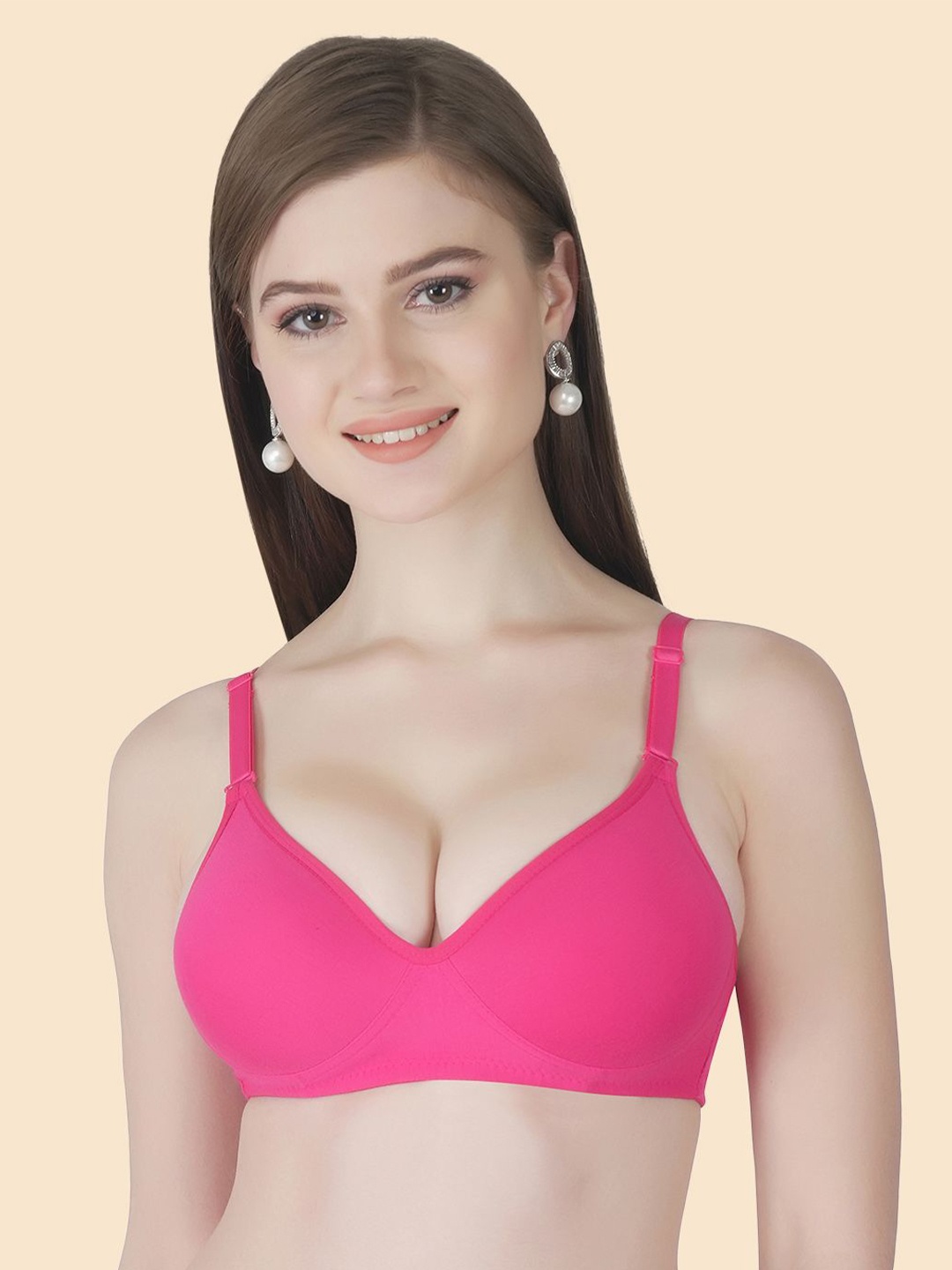 

Joomie Women Bra Full Coverage Lightly Padded, Pink
