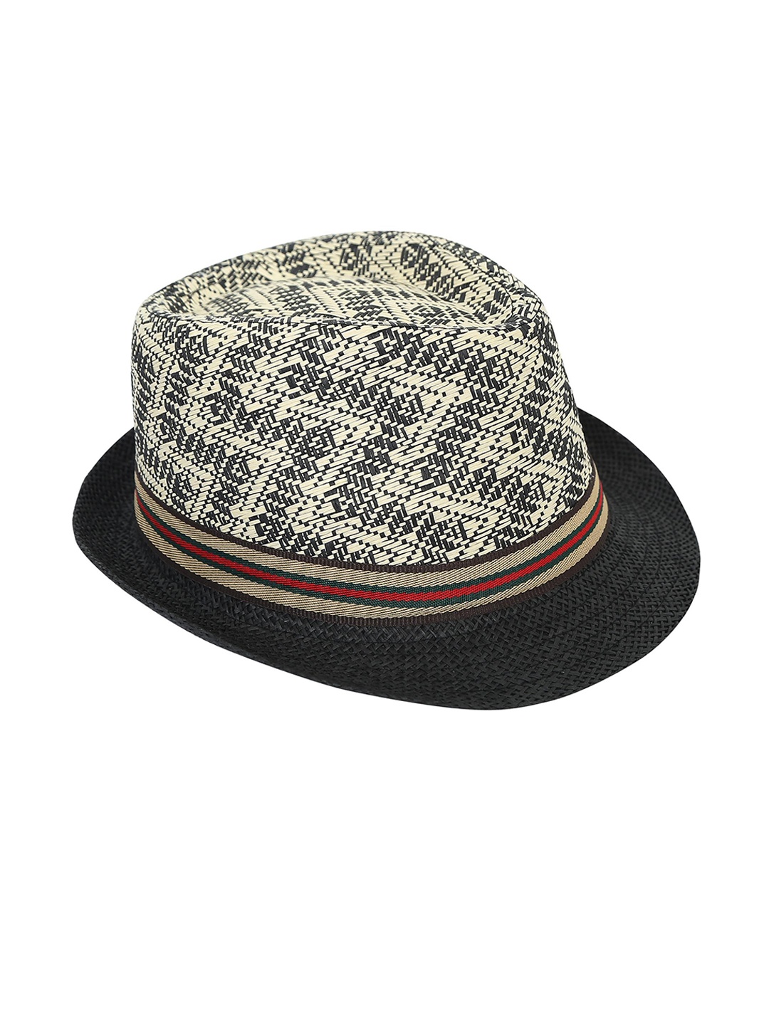 

FabSeasons Unisex Black Self Design Trilby Hat