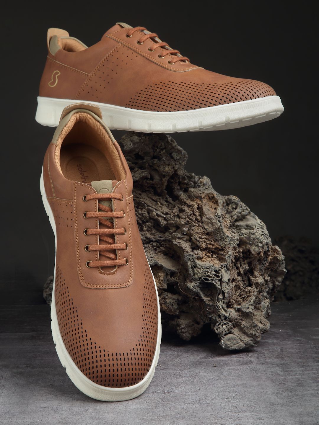 

Solethreads Men PU Sneakers, Tan