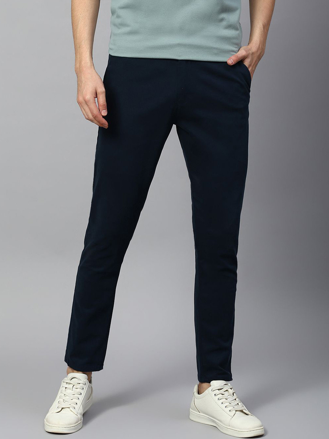 

Dennis Lingo Men Tapered Fit Trouser, Navy blue