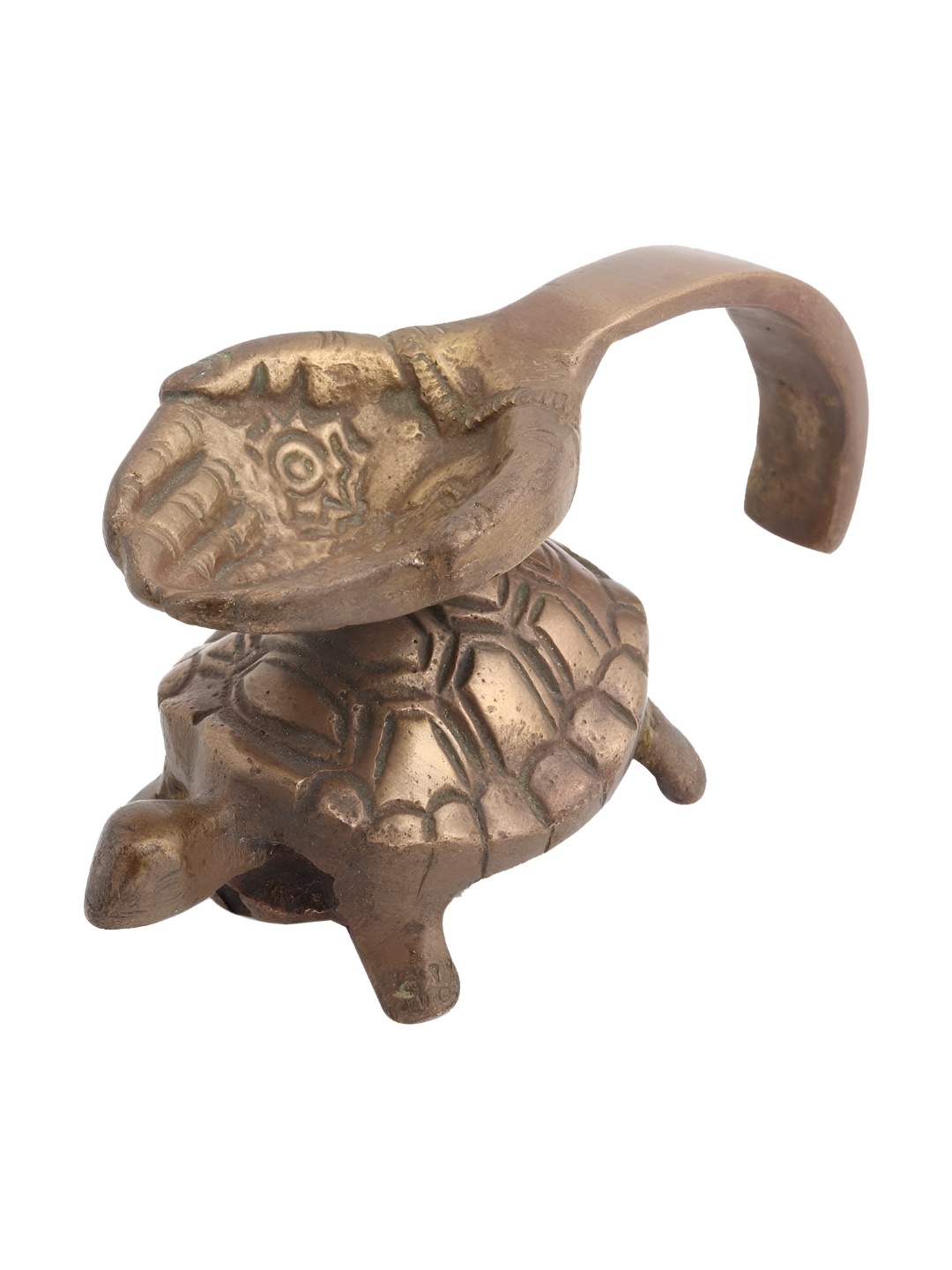 

Indianshelf Bronze Textured Antique Brass Tortoise Deepak Diya