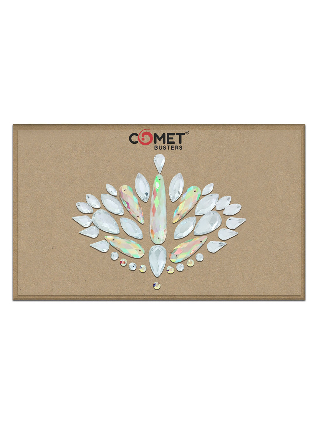 

Comet Busters Rhinestones Temporary Face & Body Jewel Bindi, Silver