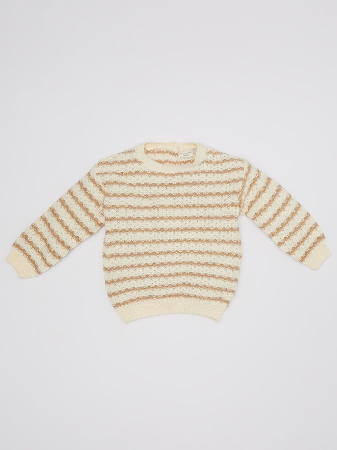 

DeFacto Girls Ribbed Pullover, Cream