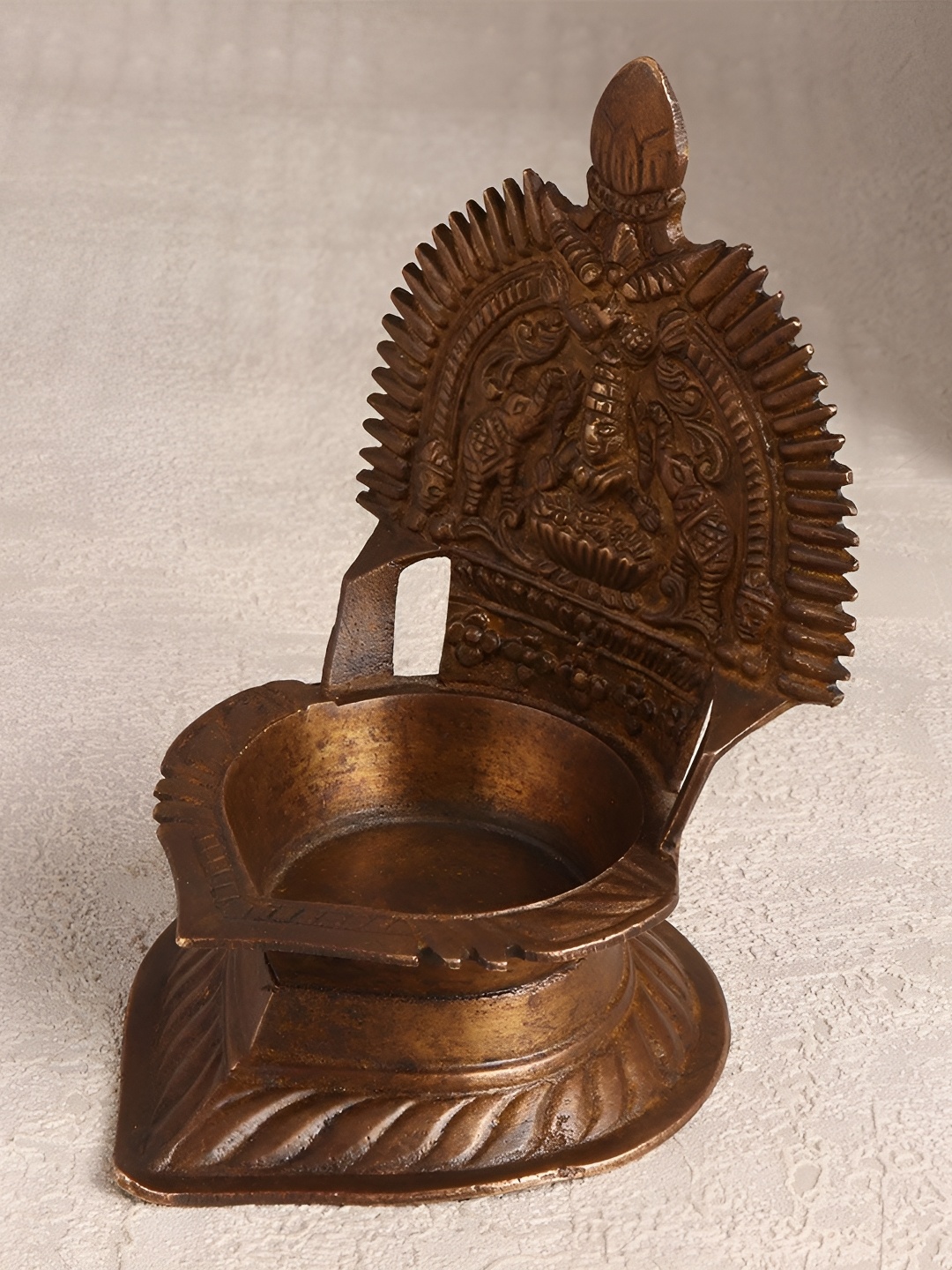 

Indianshelf Bronze Brass Textured Pooja Diya