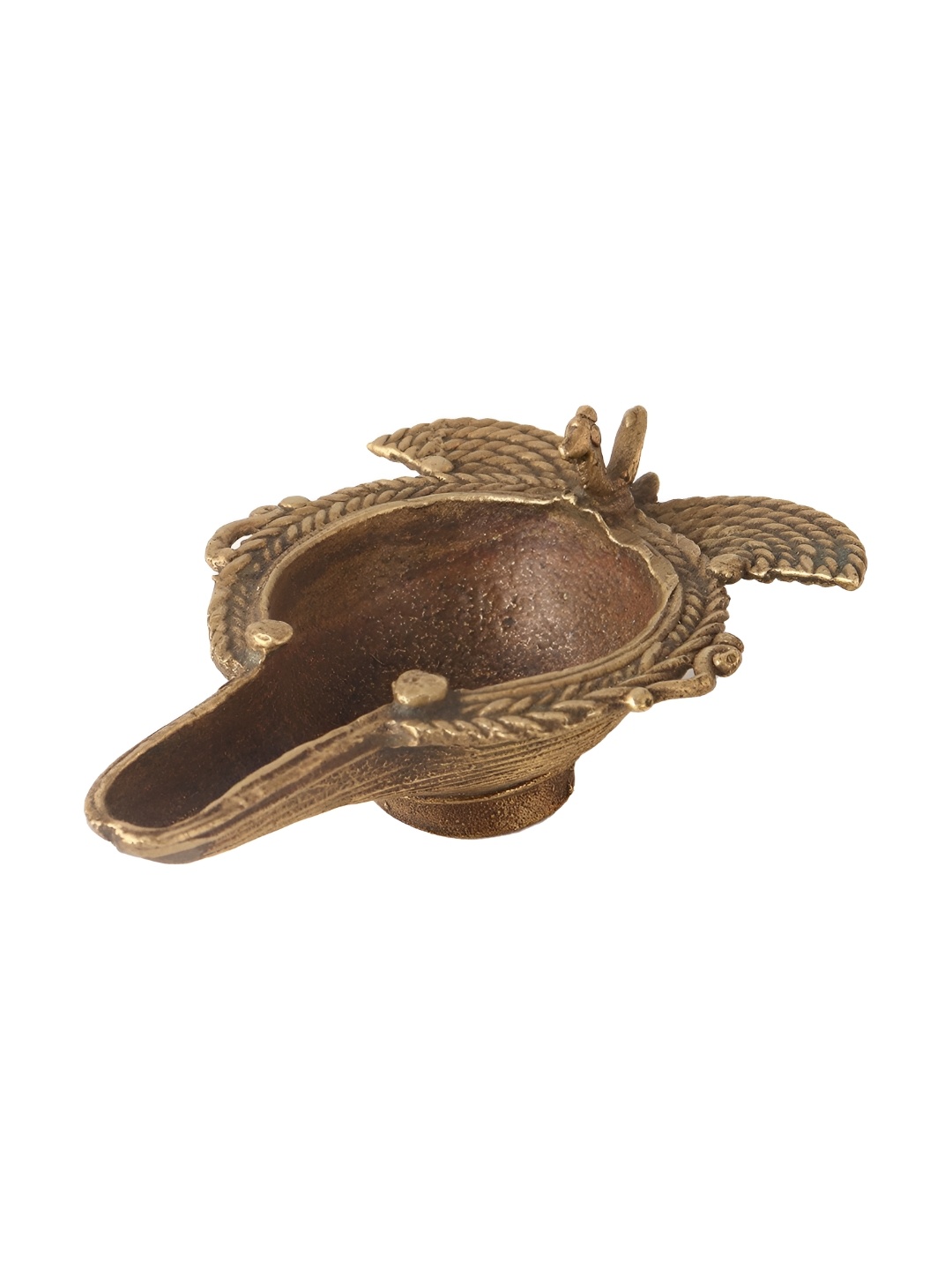 

Indianshelf Bronze and Black Textured Diwali Three Branch Diya Diva