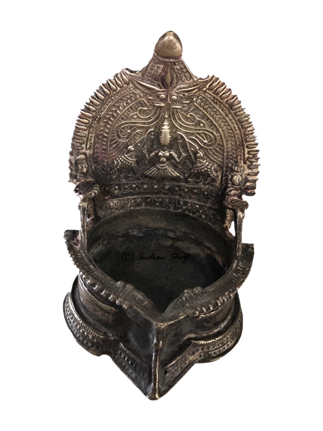 

Indianshelf Bronze and Black Textured Brass Diwali Pooja Diya Deepak