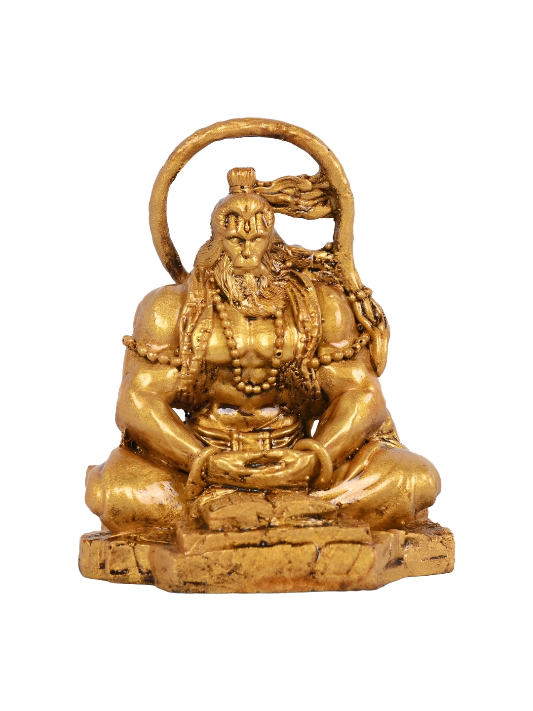 

Vikarafty Gold-Toned Dhyan Mudra Meditation Bajrangbali Idol Showpiece