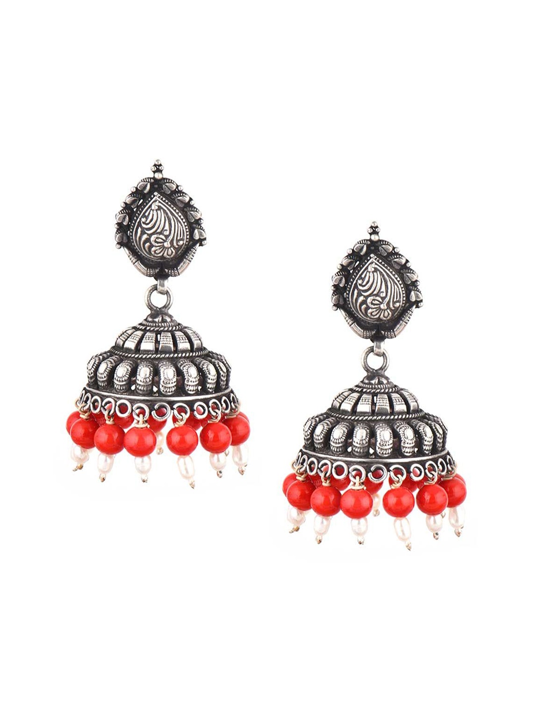 

Indianshelf 92.5 Sterling Silver Contemporary Jhumkas