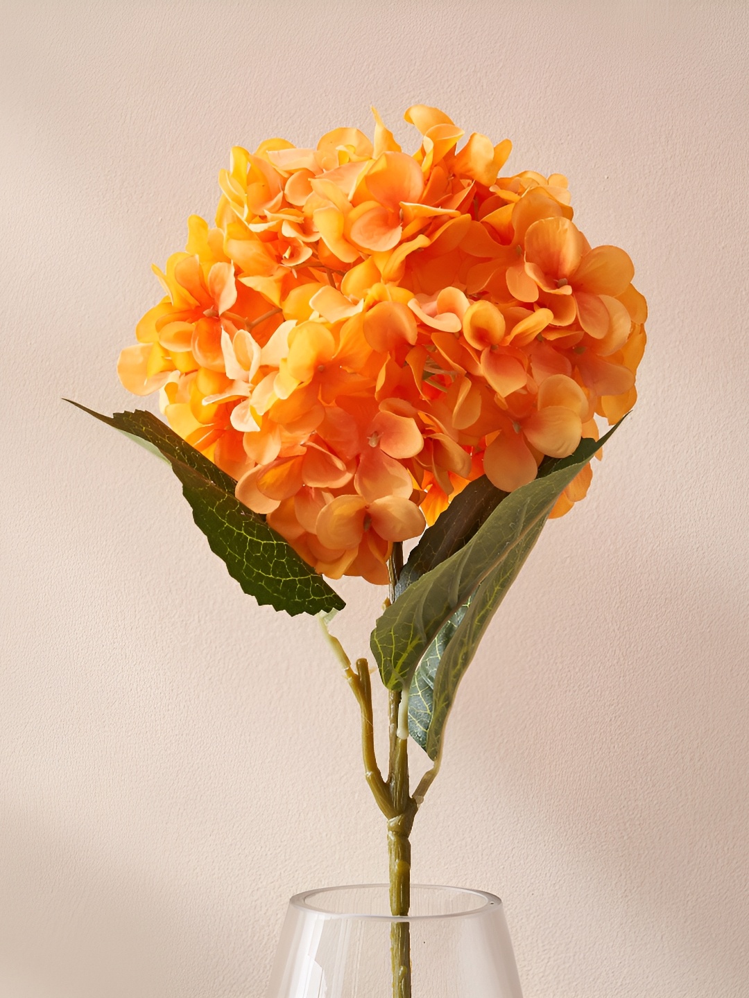 

Home Centre Orange Coloured & Green Hydrangea Artificial Flower