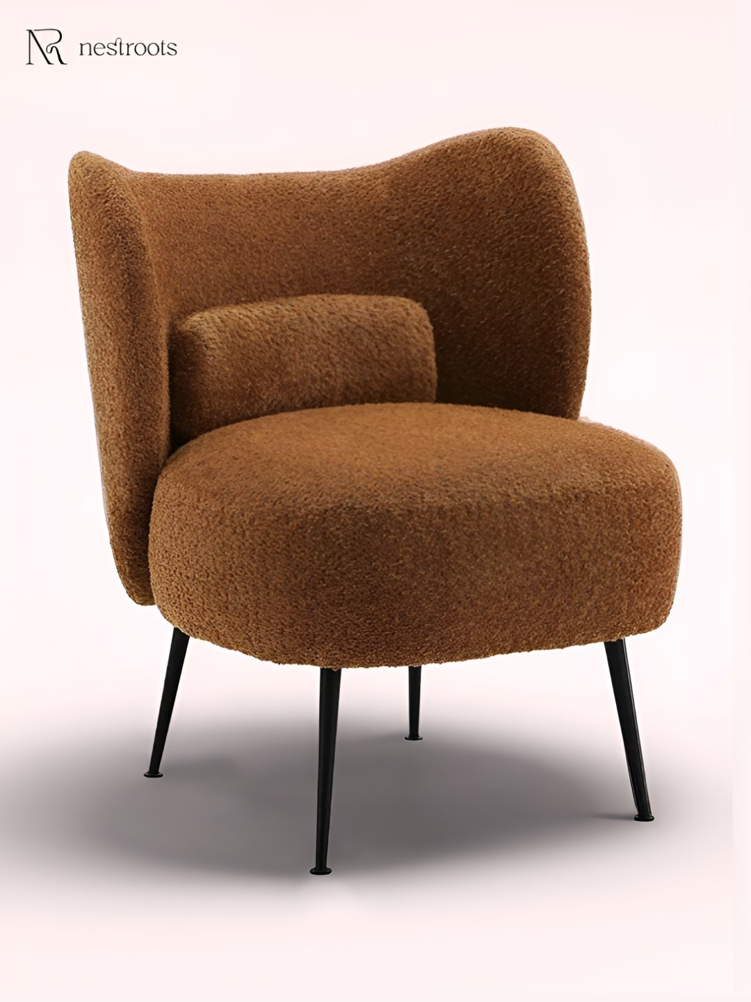 

nestroots Brown Boucle Lounge Chair