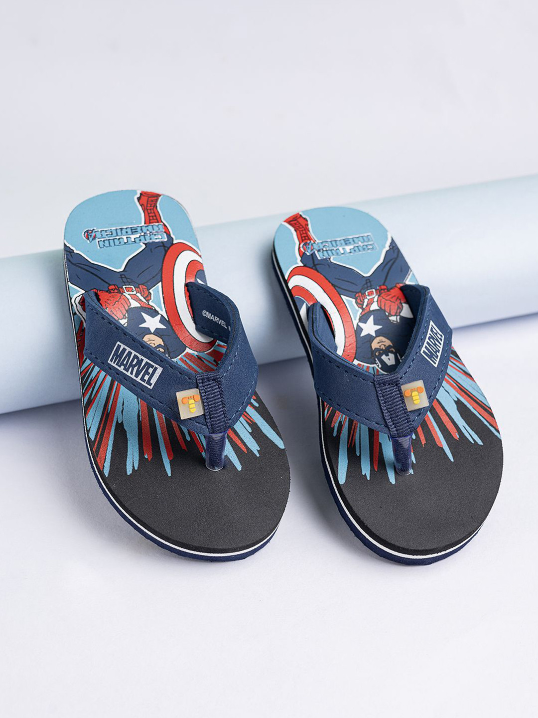 

toothless Boys Printed Rubber Thong Flip-Flops, Black