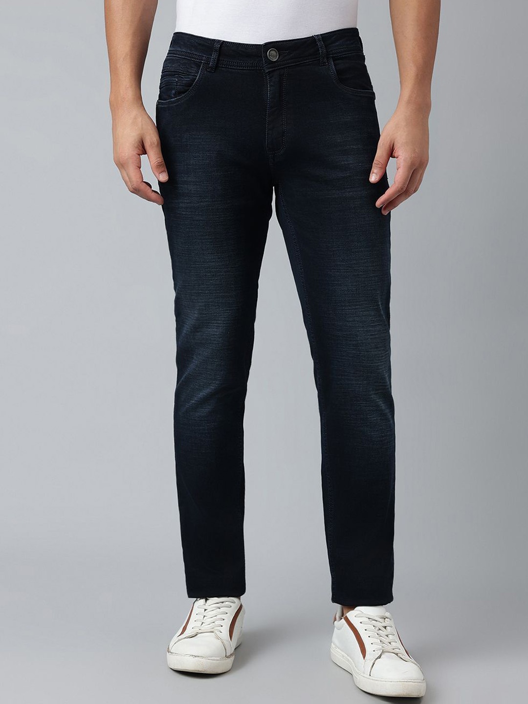 

Richlook Men Smart Slim Fit Light Fade Stretchable Jeans, Blue